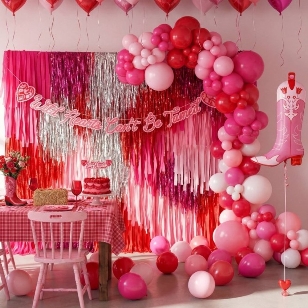 NEW diy balloon girls night House of‎ Party 83ct Wild Hearts Valentine Decor Kit